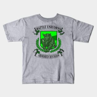 Battle Unicorn Armored Division - Charging Rhino Emblem Kids T-Shirt